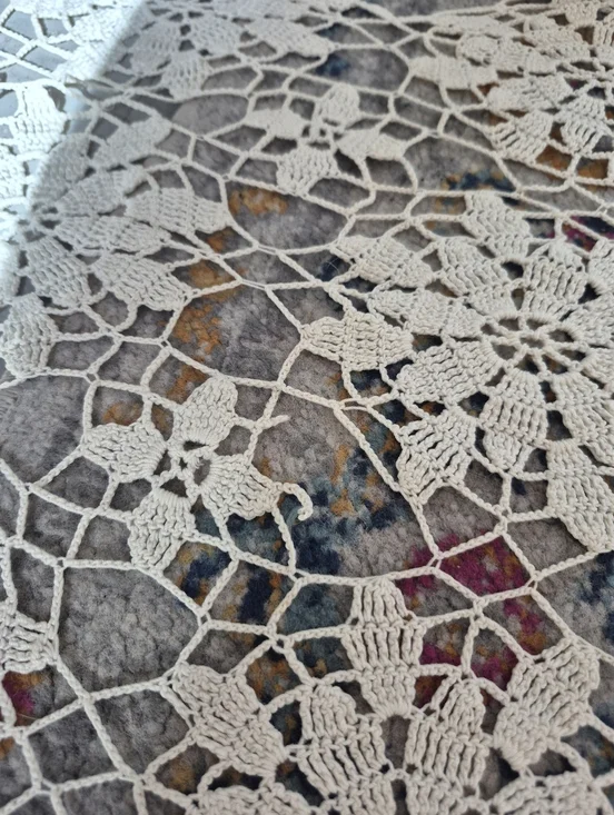 Crochet Table Cloth Floral Pattern - Picture 6 of 8